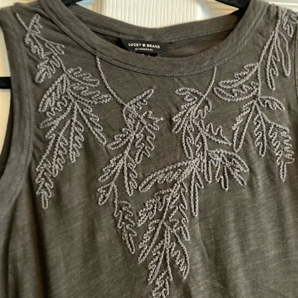 Lucky Brand Embroidered Tank Size Small